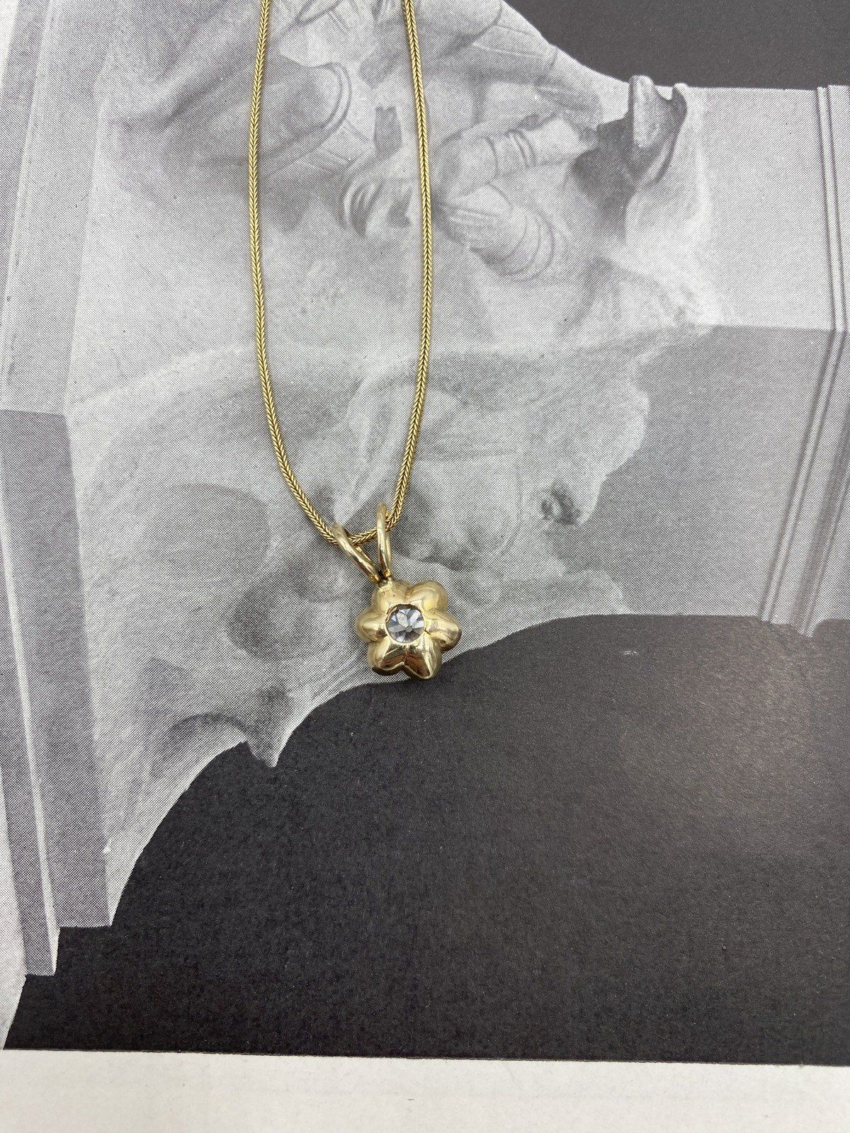 Beautiful Antique 14k Gold Buttercup Set 1ct Solitaire Old Mine 18L Diamond Drop Necklace 3