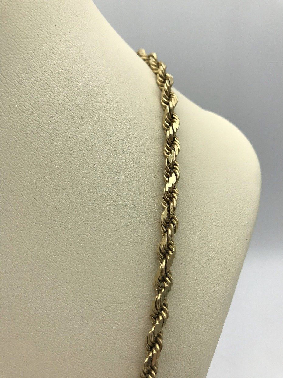 14k Gold 18 Twisted Rope Chain Necklace 2