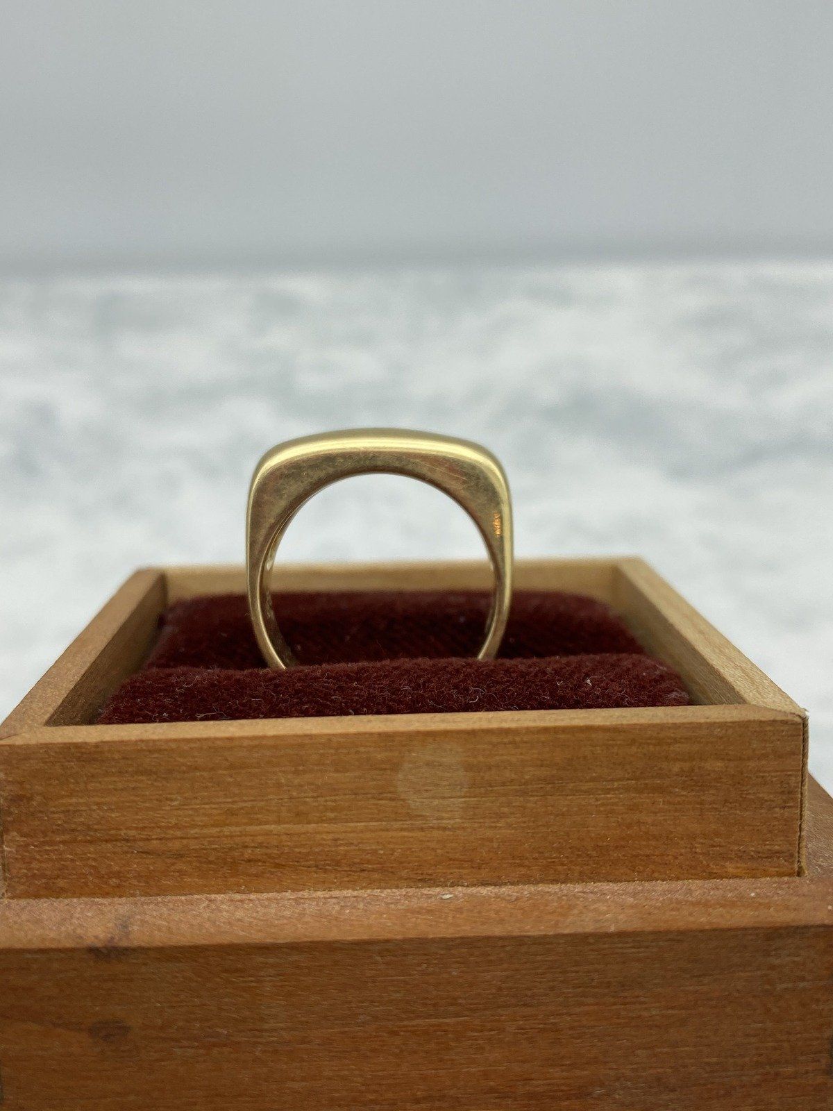 Friggin' Sick Custom Artist Signed c.1988 Vintage 18k Blobby Gold Signet Ring Band 4
