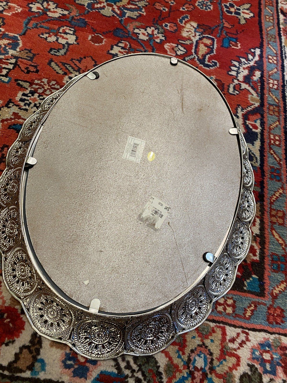 Modern VTG Style Reticulated Mirror Tray #2946 6