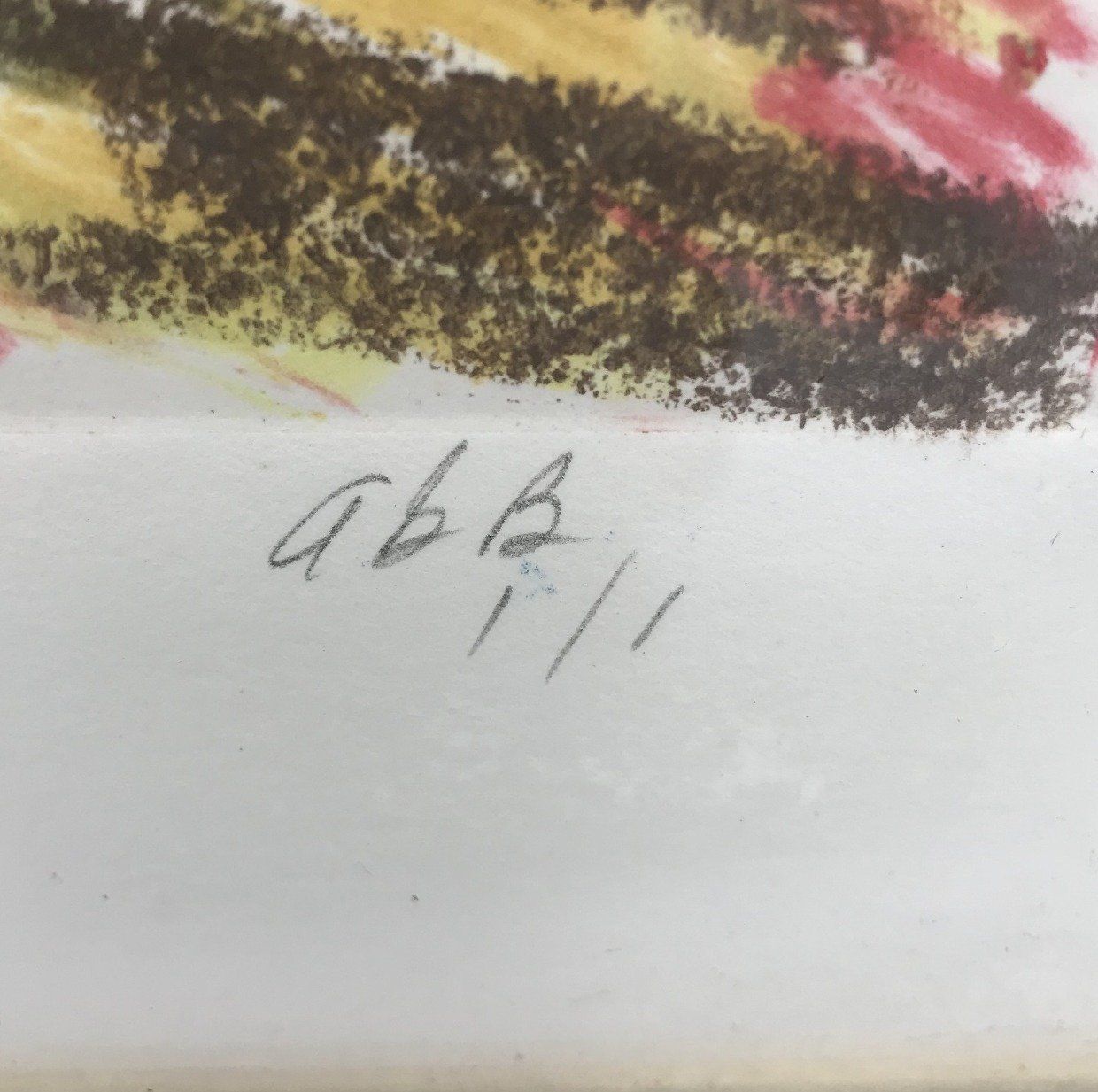 A.B.B. signed 1/1 Pastel Abstract 2
