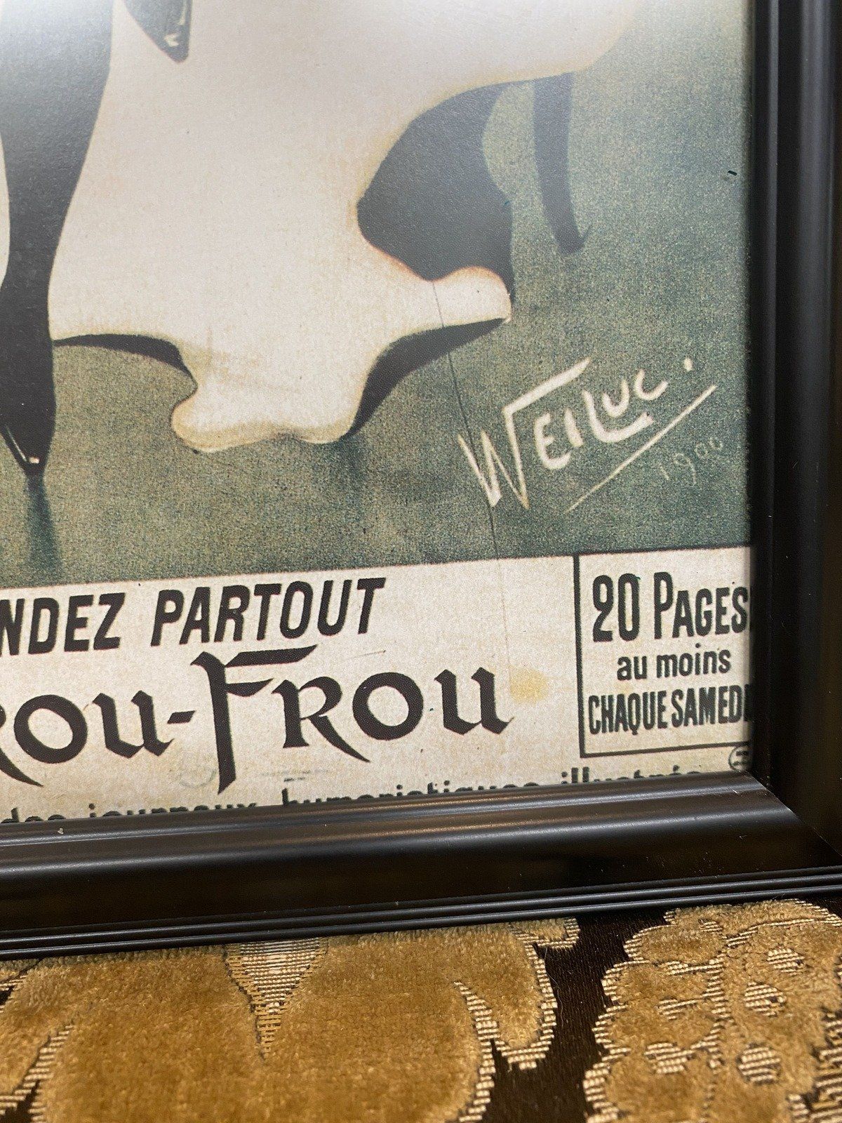 French Reproduction Advertisement Framed Art Print Le Frou-Frou 14x11 5