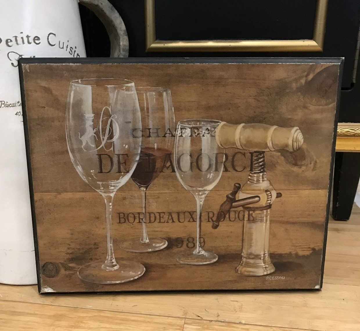 P. Cessou Decoupage Wine