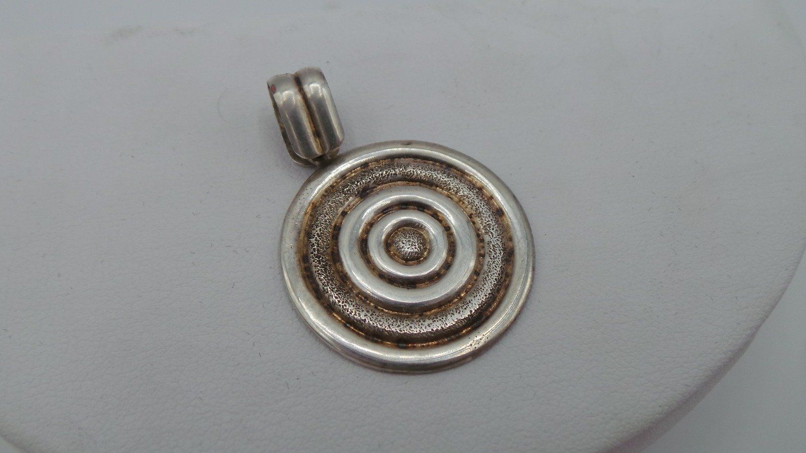 Sterling Silver Concentric Circles Drop 2
