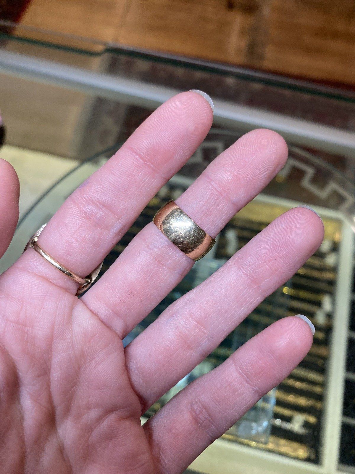 14k Gold Vintage 9mm Wide Cigar Band Ring #2325 6