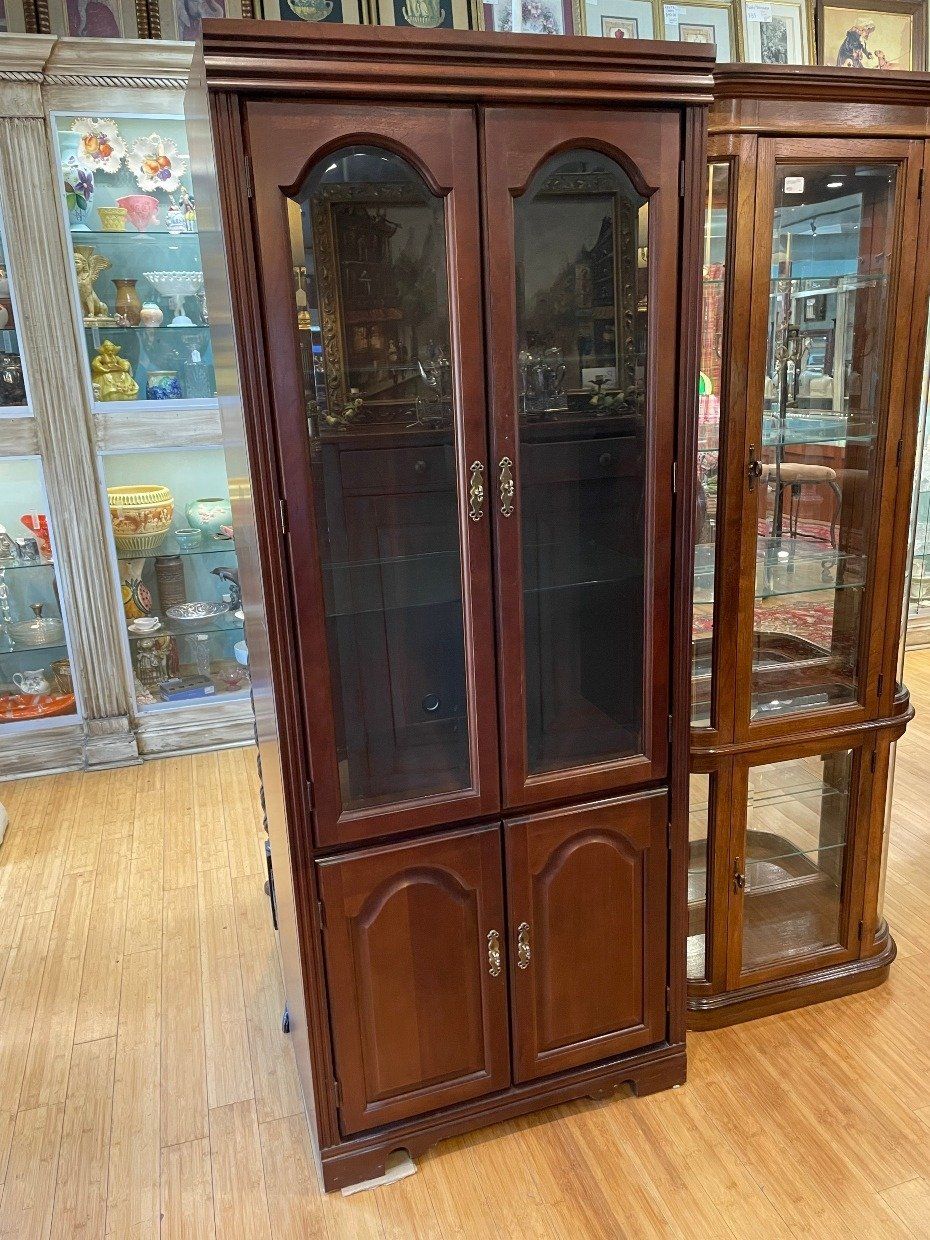 Modern Cherry Display Cabinet