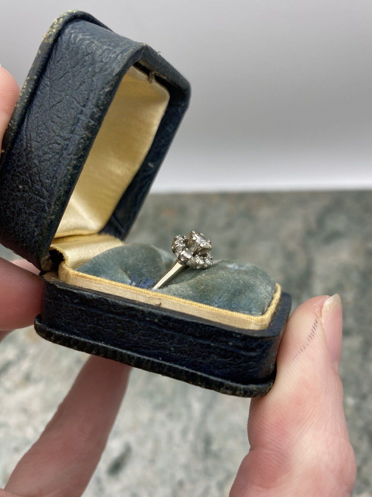 Vintage 14k White Gold Floral .60ctw Diamond Bloom Bridal Ring #2486 4
