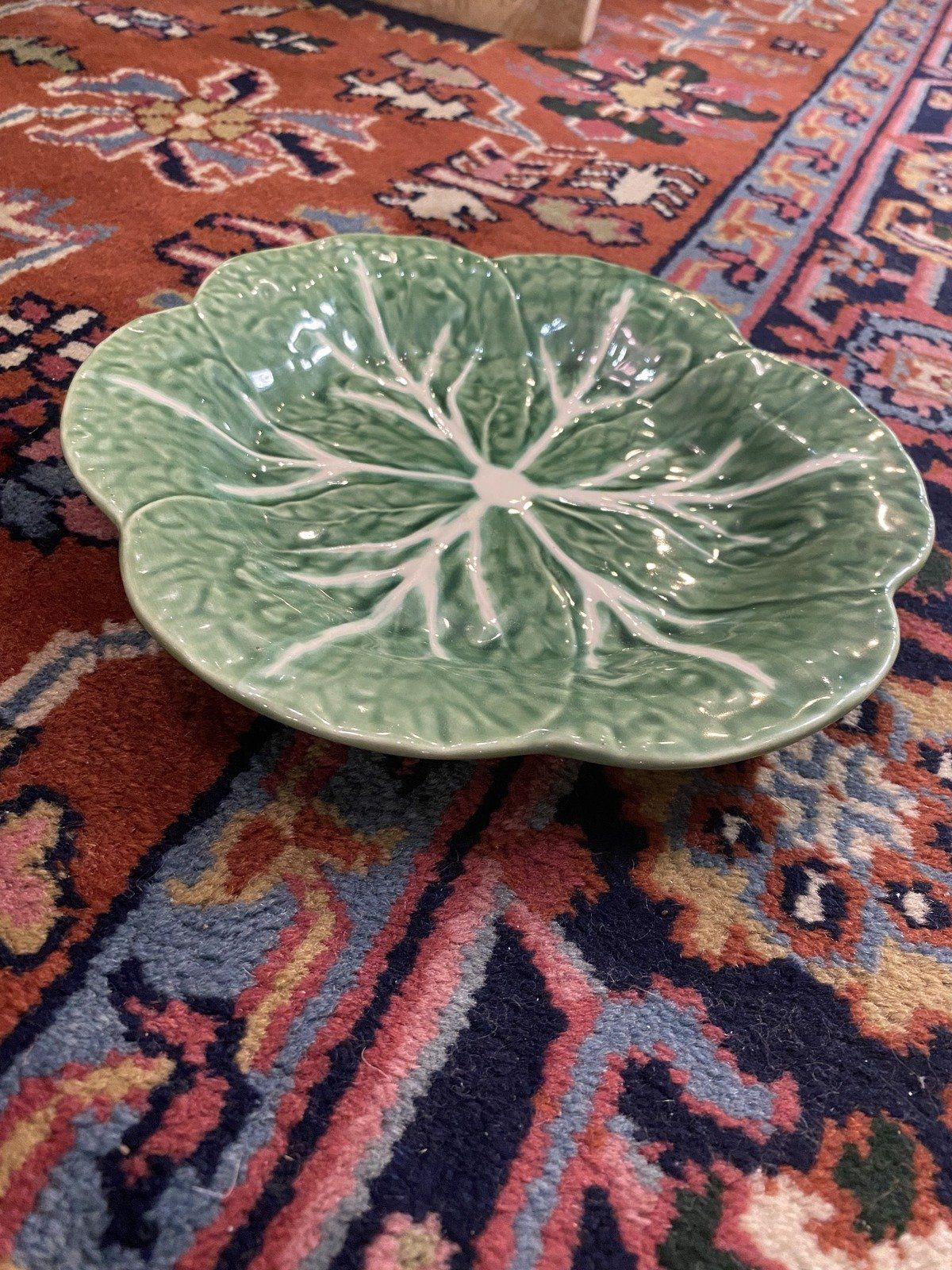 Bordallo Pinheiro Portugal Majolica Cabbage Leaf 9 Plate 5