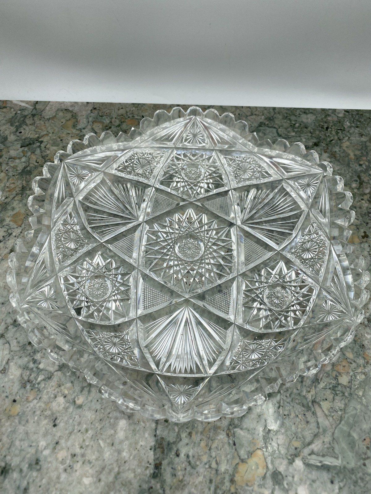 Cut Glass Covered Cheese w/ Dome 4