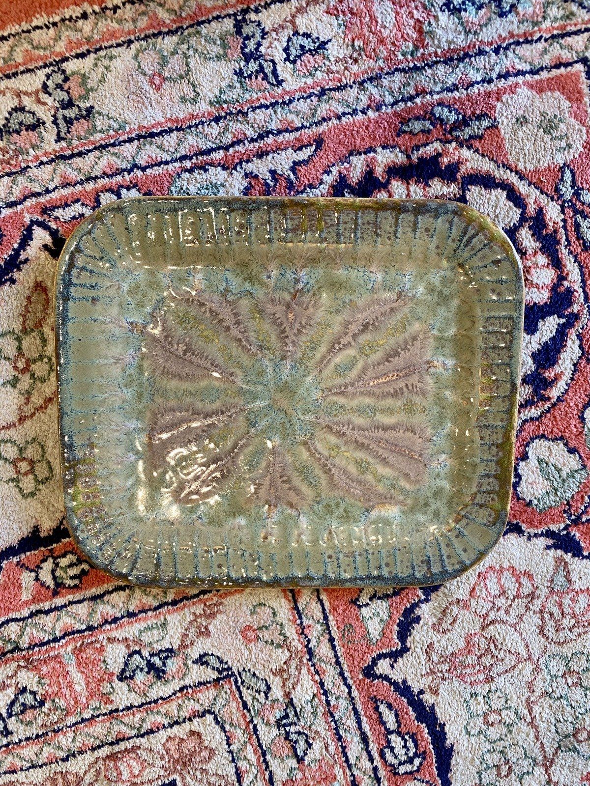 Vintage Rectangular 10 Good Earth Pottery Meat Serving Plate 9