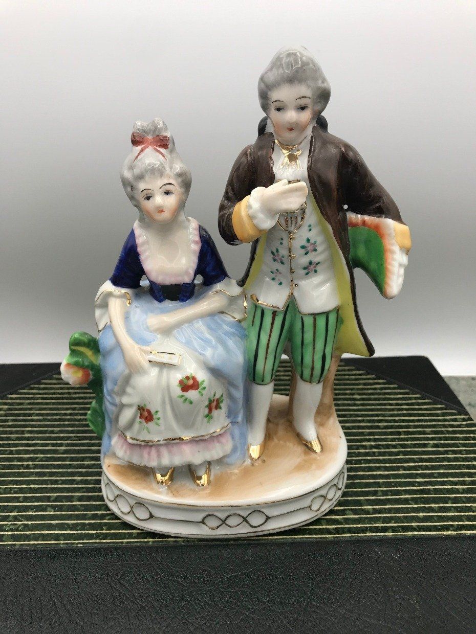 Occupied Japan Porcelain Courting Couple Figruine