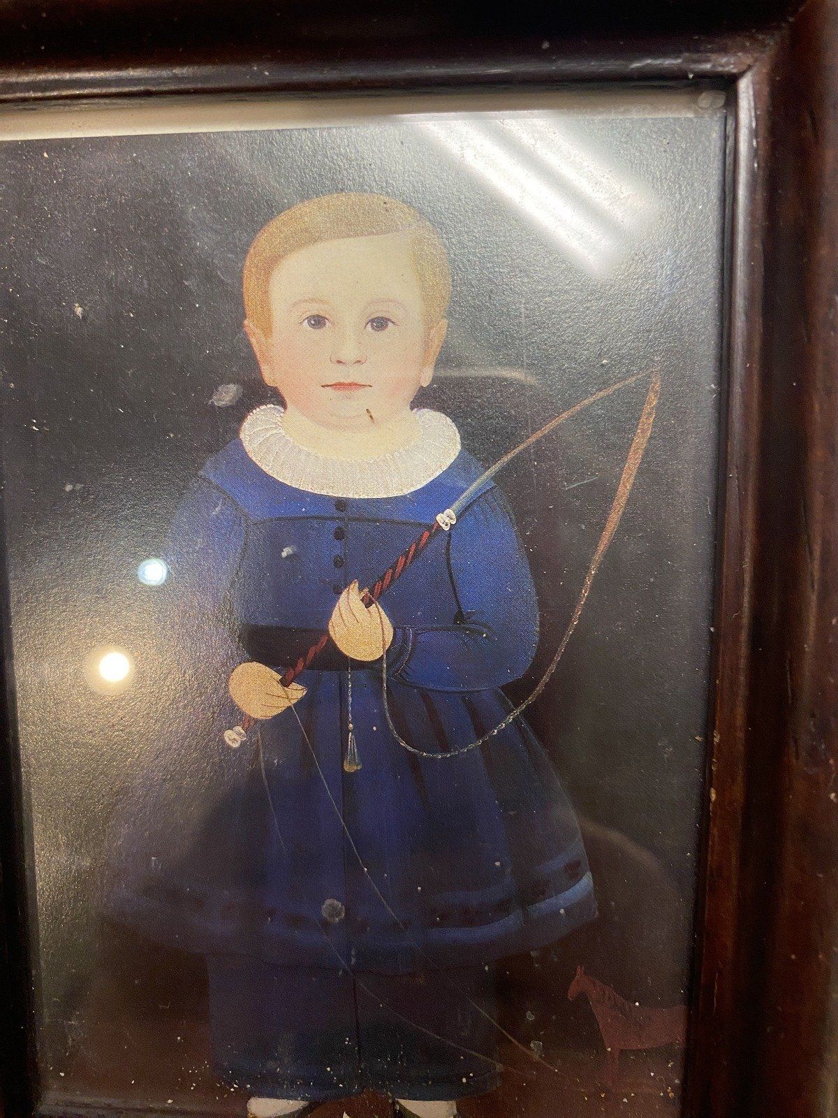 American Museum of Britain Repro Pair Girl + Boy in Blue Prints 3