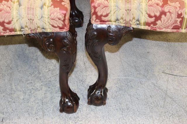 6 Fine Claw and Ball Chippendale Dining Table Chairs 3