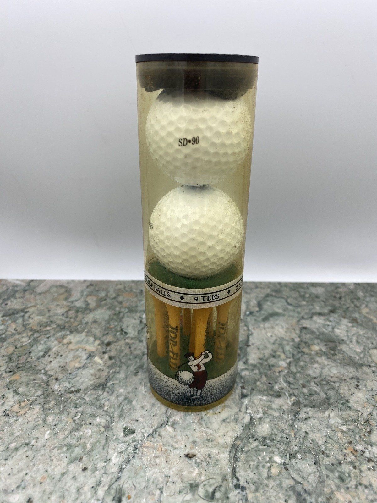 Vintage Custom Ball Golf Tees + Golf Balls in Orig. Tube 2