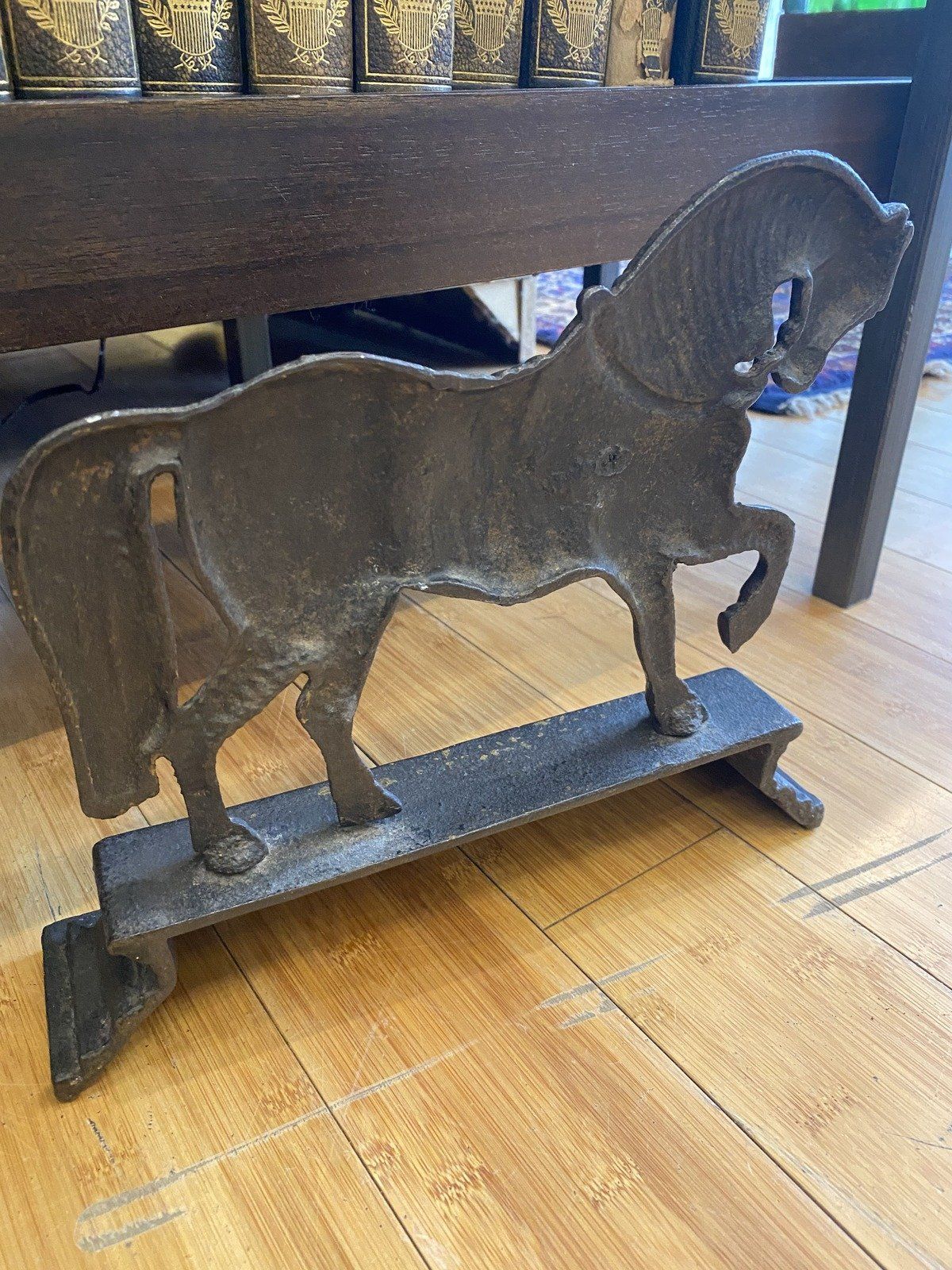 Pair of Cast Iron Horse Door Stops/Book Ends #401 3
