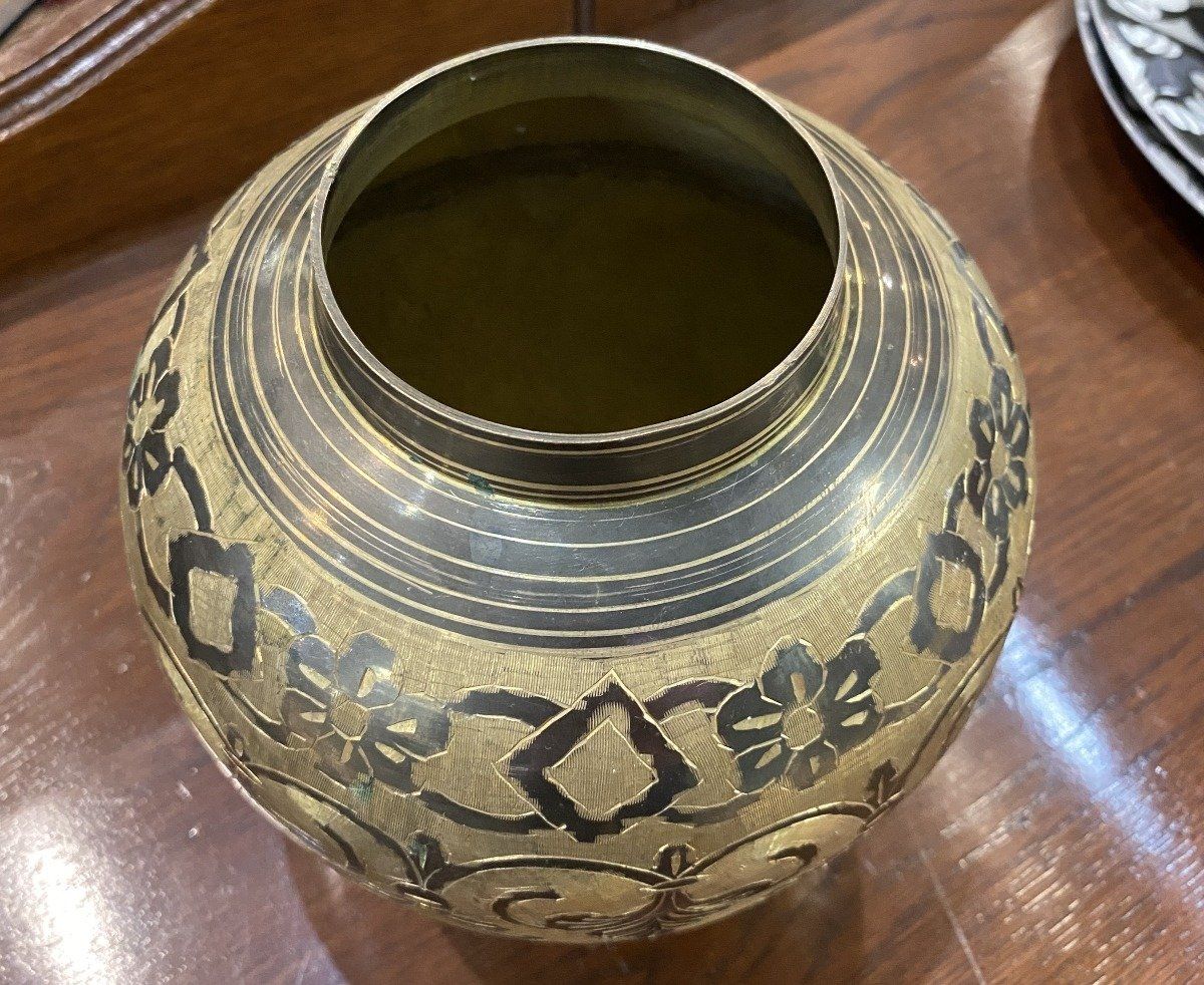 Indian Made Brass Vase 2