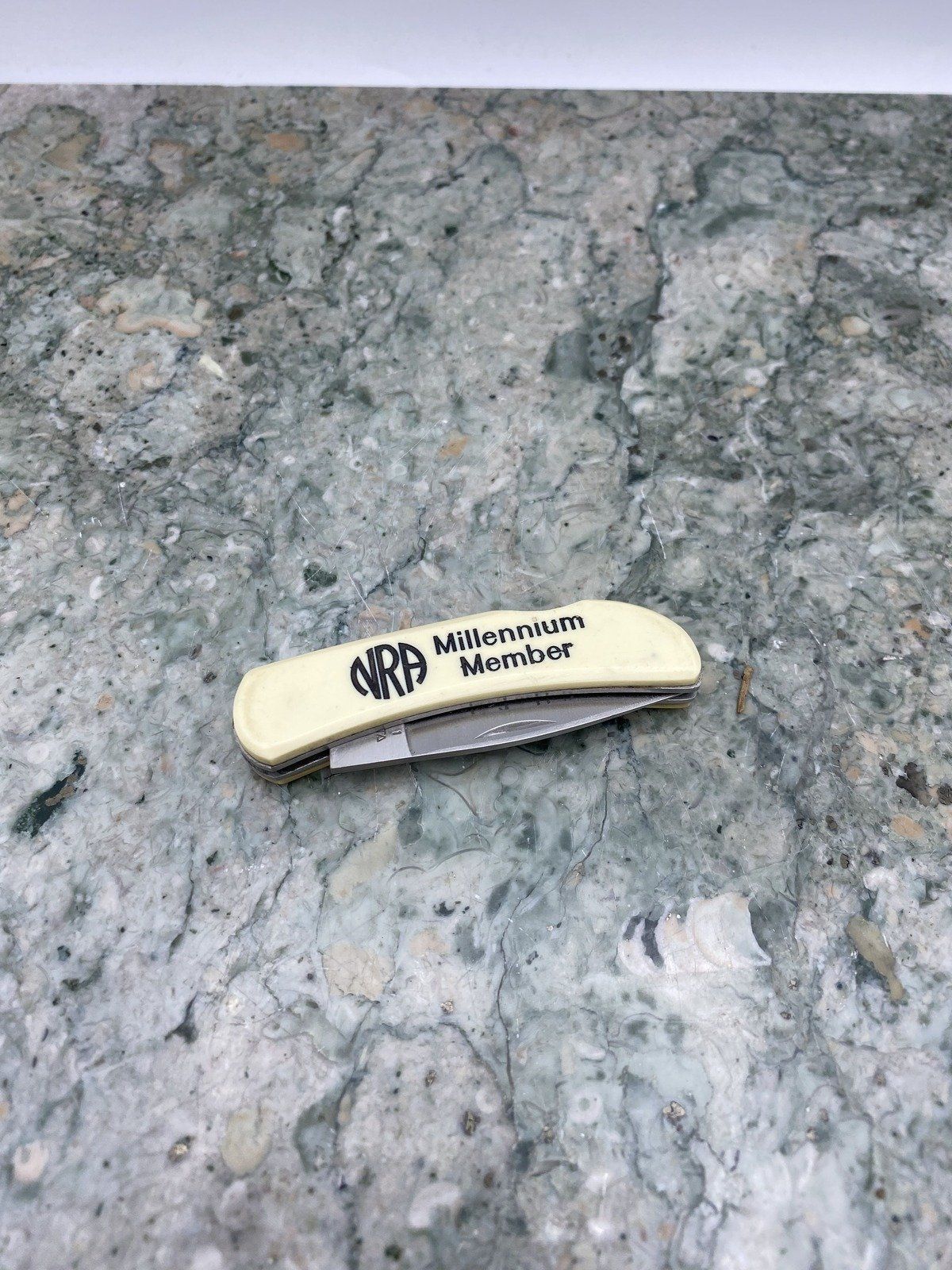 NRA Millennium Member Golden Eagle Single Blade Knife