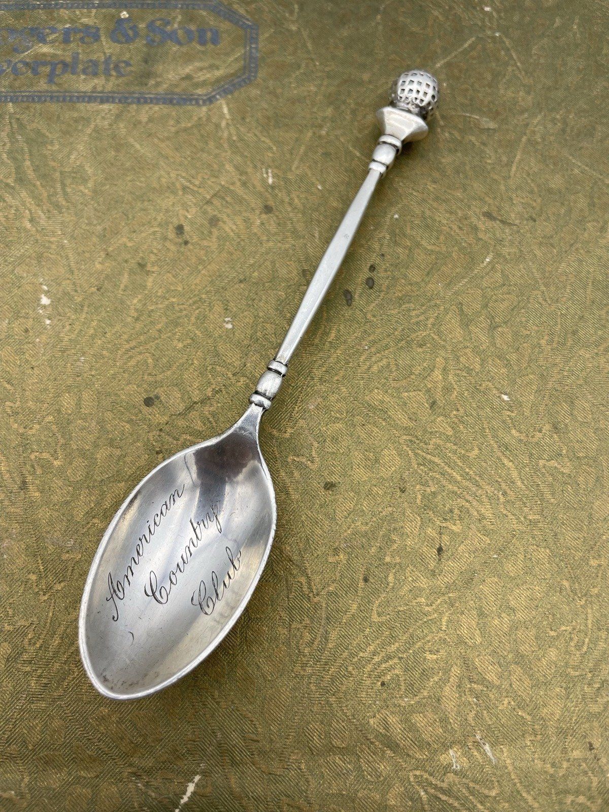 Sterling Silver American Country Club Golf+Tee Spoon