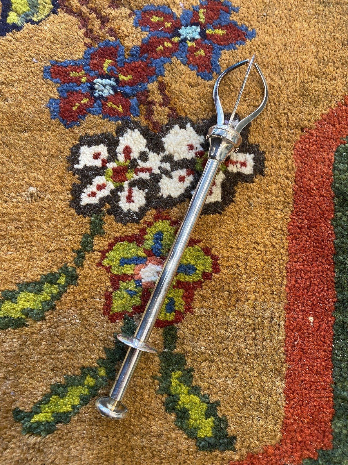 Vintage Swedish Silver Plated Ice Grabber Tongs