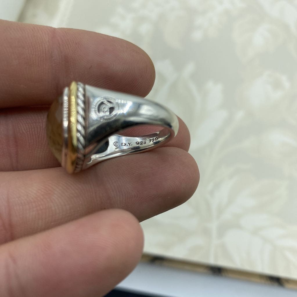 David Yurman Sterling Silver + Citrine Ring 2