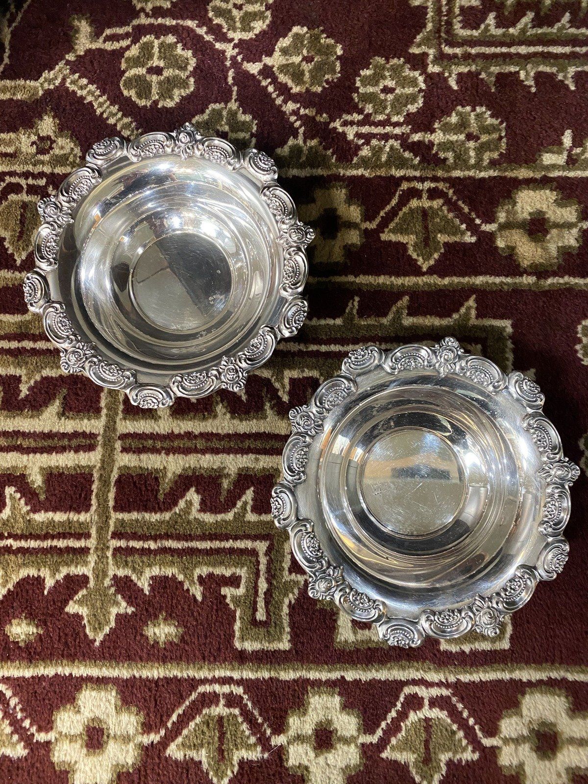 Pair of Gorgeous Towle Silver Plated Salad/Soup Bowls No.2912 2