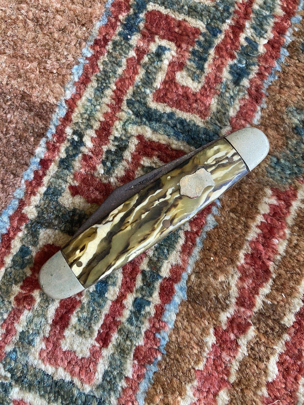 Vintage c.1930s Imperial Camo Celluliod 3 Blade Pocket Knife