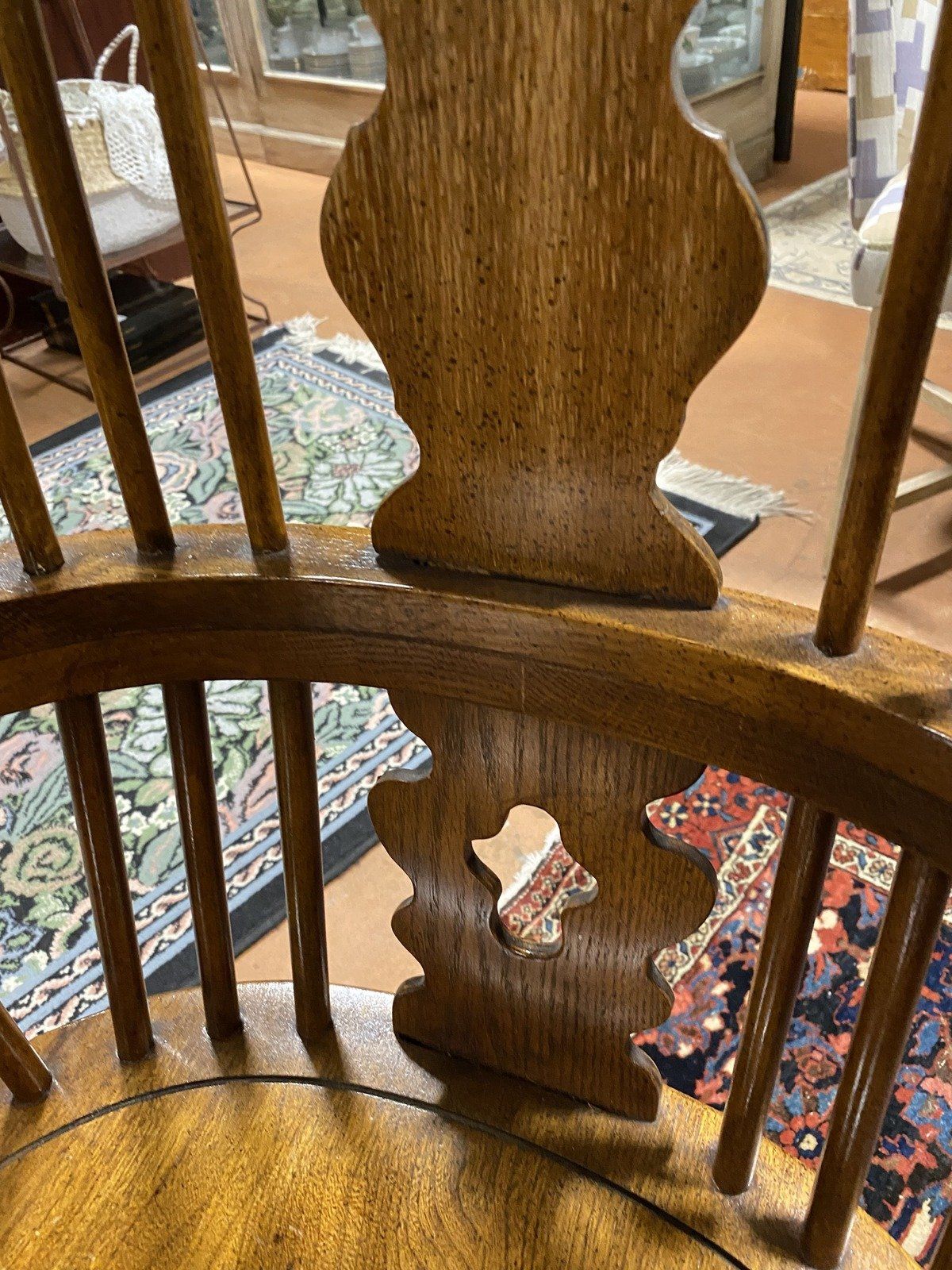 Set of 6 Late 20th Century Oak Windsor Style Dining Chairs #228 3
