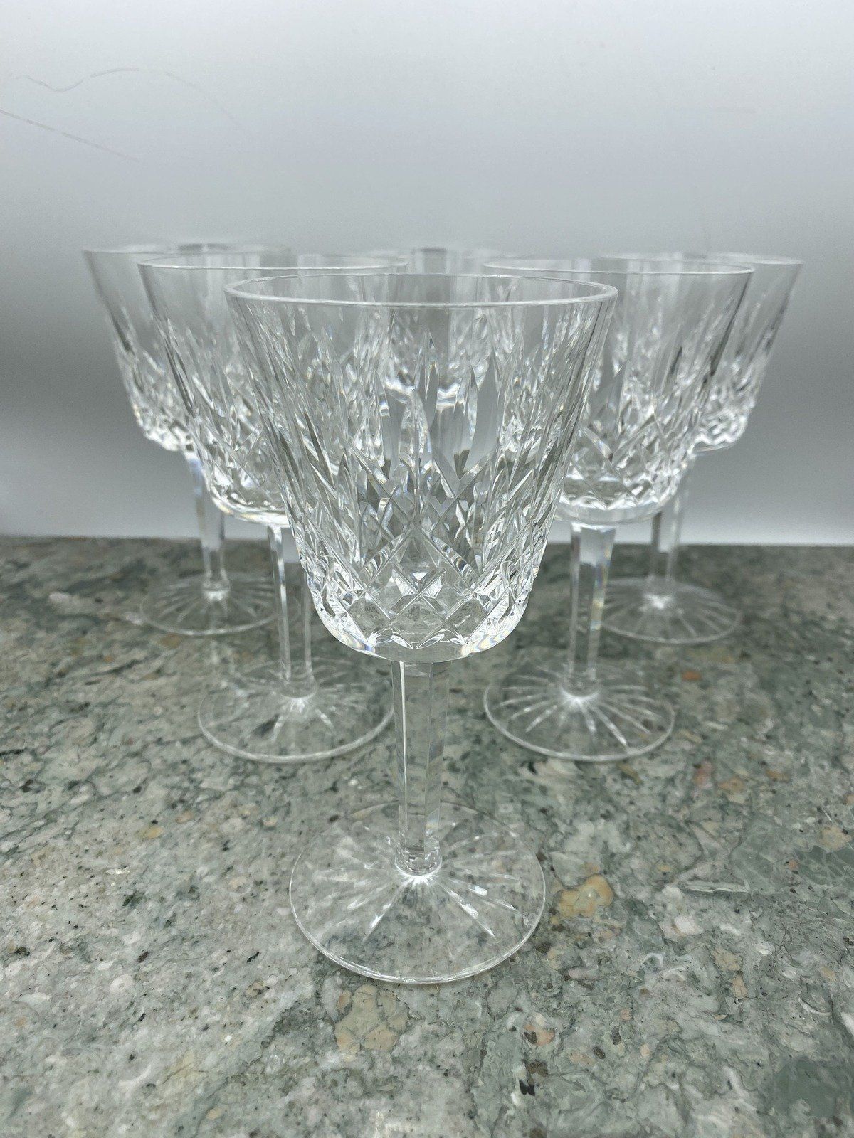 Set of 6x Dessert Wine Waterford Crystal Glasses