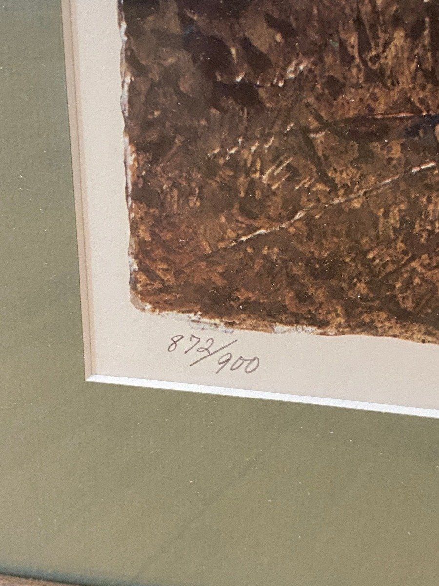 Emmitt Thames limited edition print of tree, signed in pencil; 26 1/2 w., 34 h. 2