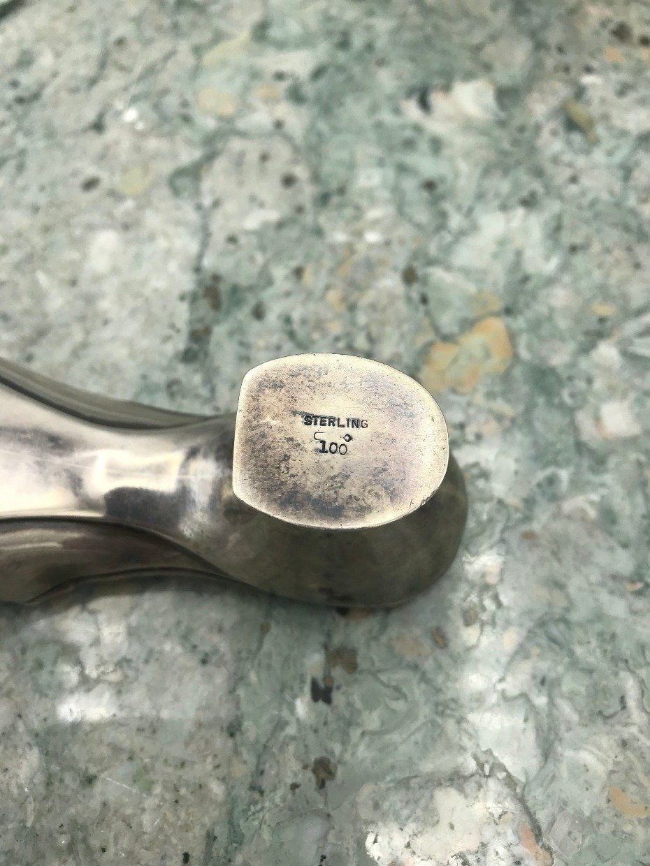 *RARE* Antique Sterling Silver Slipper Shoe Pin Cushion 4