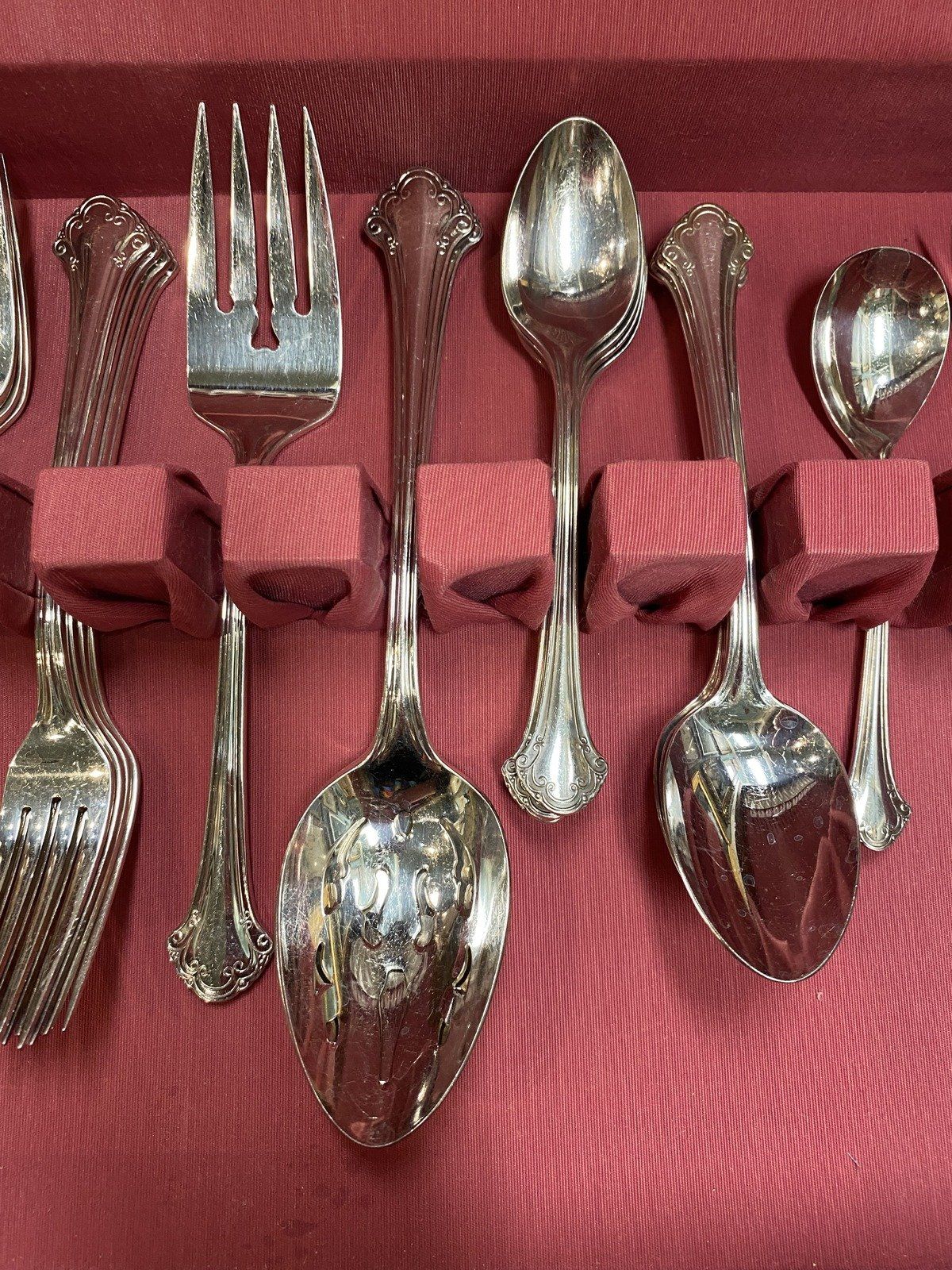 Towle Silver Plated 4 Place Setting + 29pc Flatware Set + Box 4