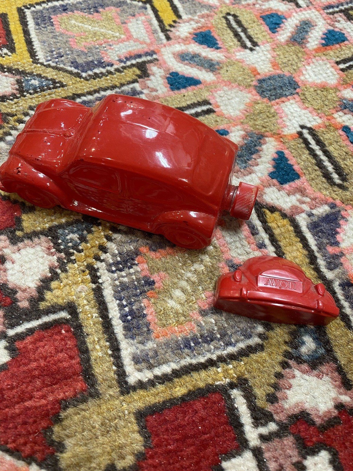 Vintage Red Volkswagon Avon Beetle Bug Collectible Bottle 6