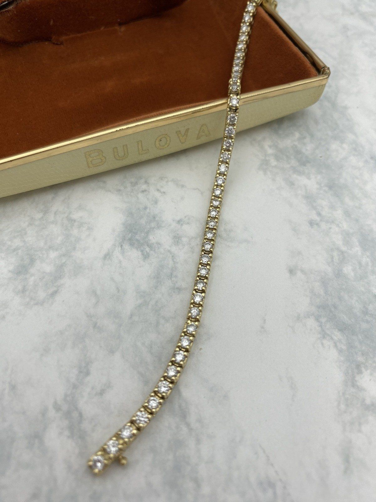 14k Gold 5ctw Round Cut Pave Diamond Ladies Tennis Bracelet 7L 6
