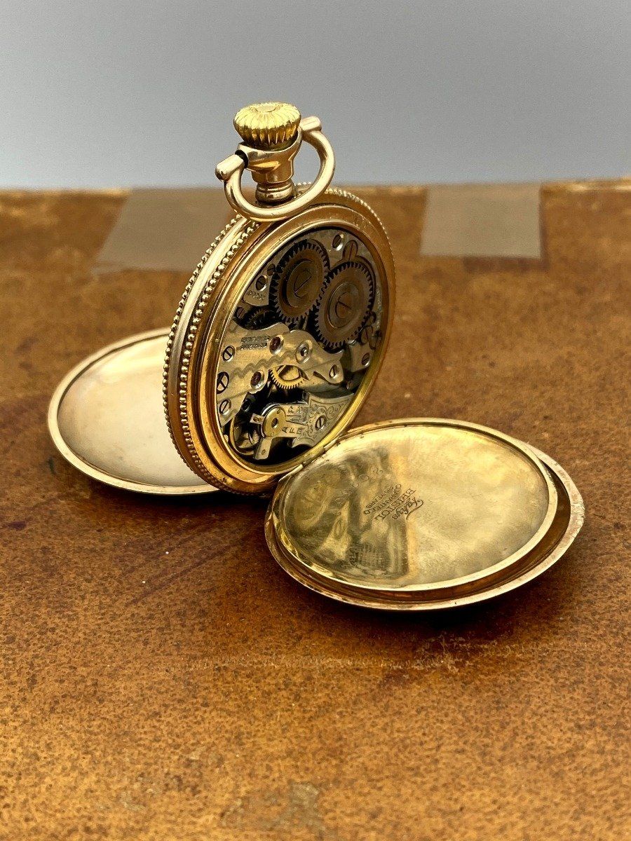Antique Alpine Gold Filled 4S Hunter Case Pocket Watch 3