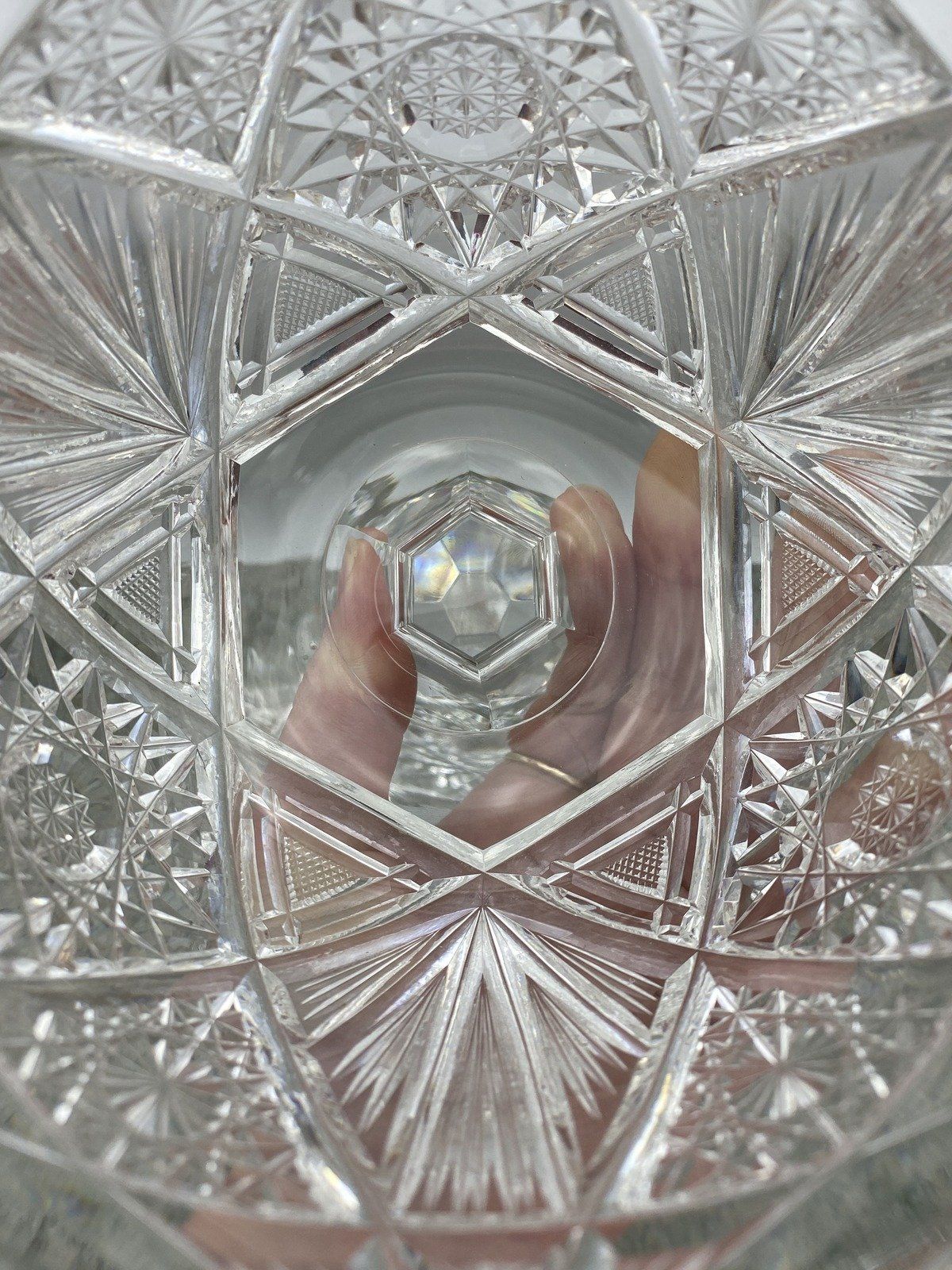 Cut Glass Covered Cheese w/ Dome 5