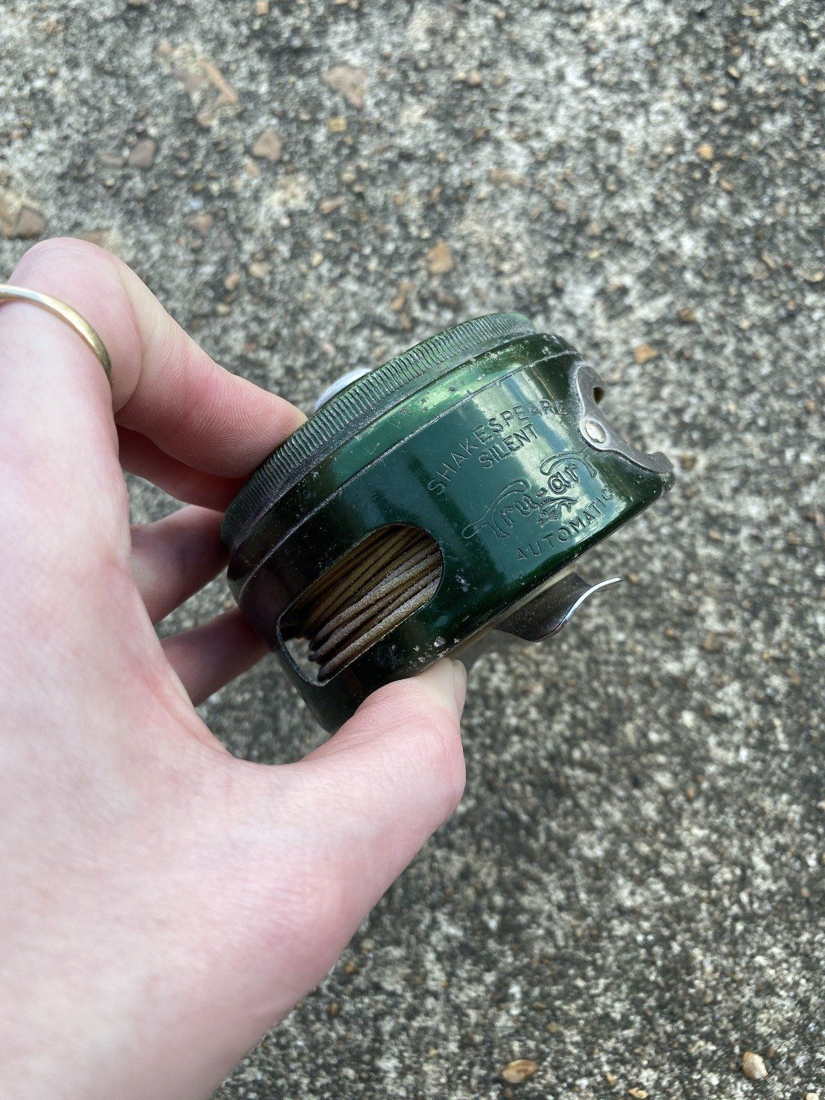 Vintage Shakespeare Silent Automatic Tru-Art No.1835 Model GD Fly Green Reel 4
