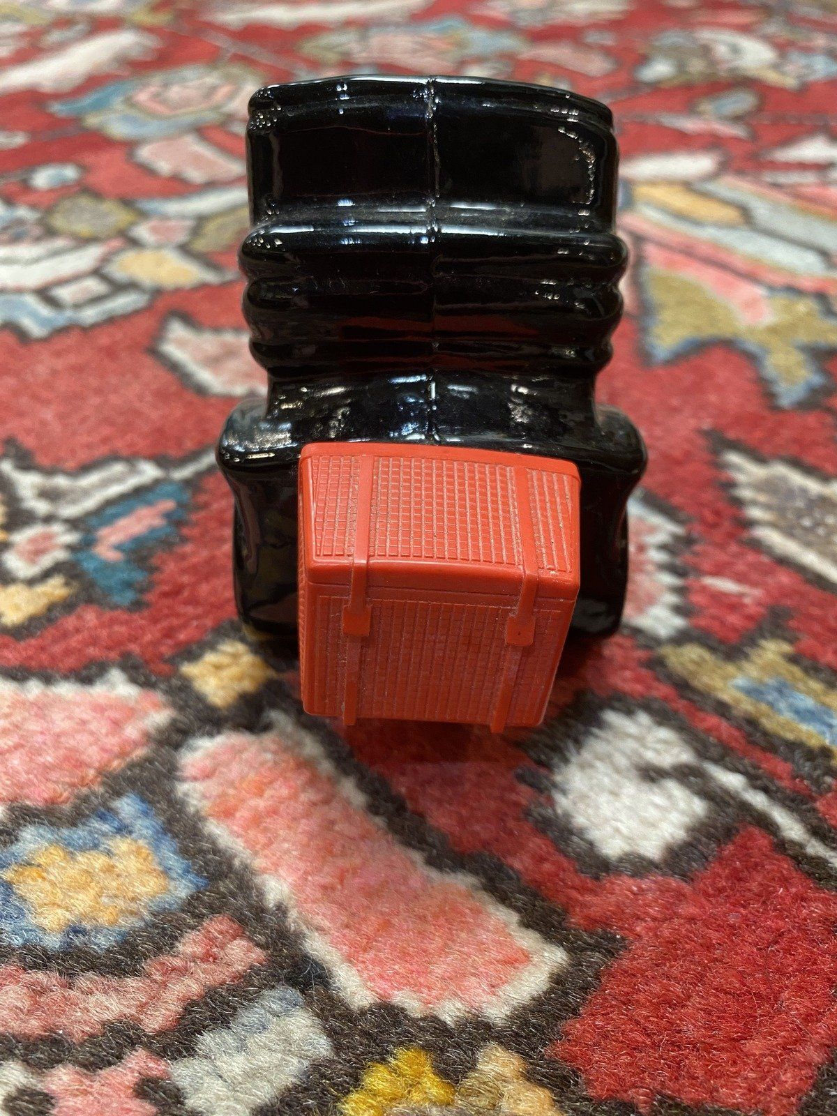 Vintage Black Glass Avon Electric Charger Car Collectible Bottle 10