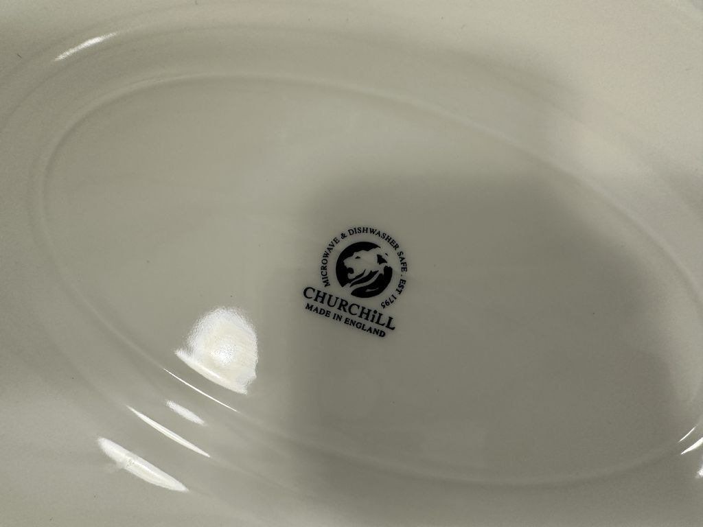 English Churchill Blue and White Platter #349 2