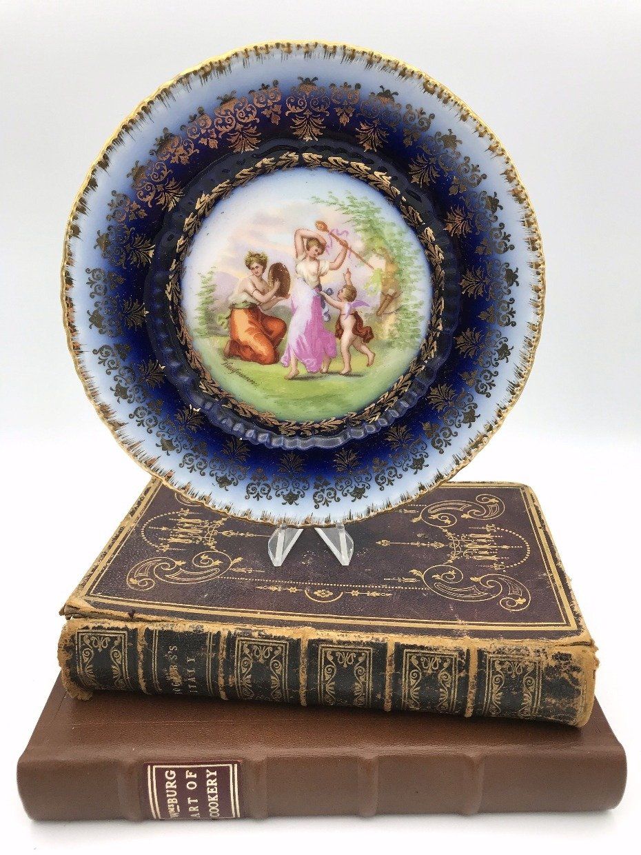 Victoria Austria China Haufmann Painted Saucer