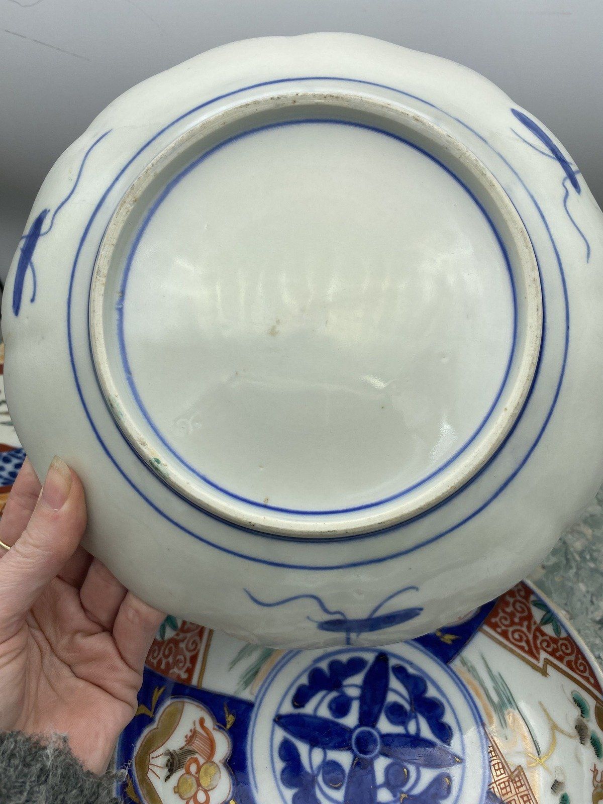Imari Porcelain Hand Painted Plate #1190 3