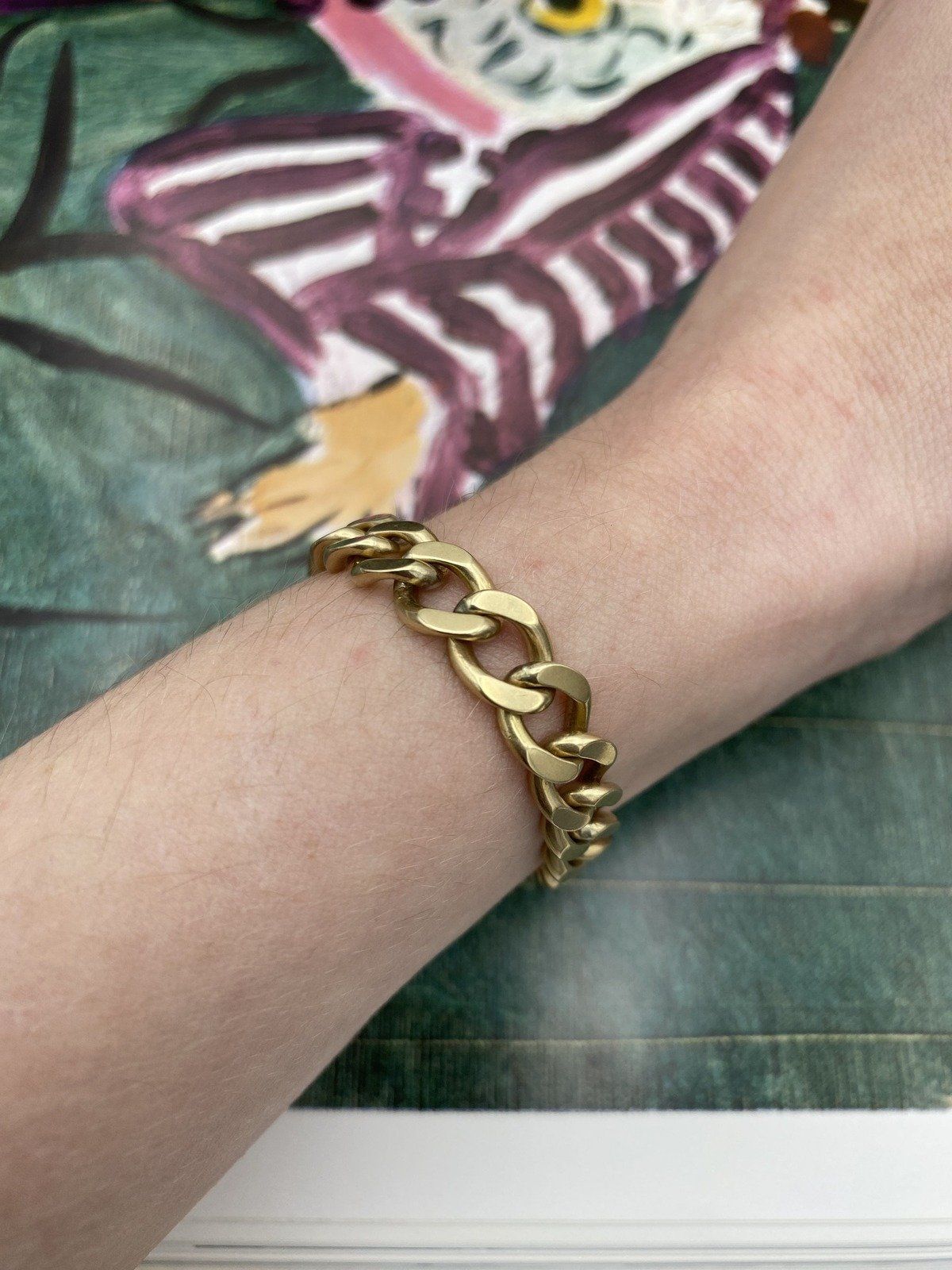 Ladies 14k Gold 8mm 7 Solid 14k Gold Vintage Link Bracelet 5