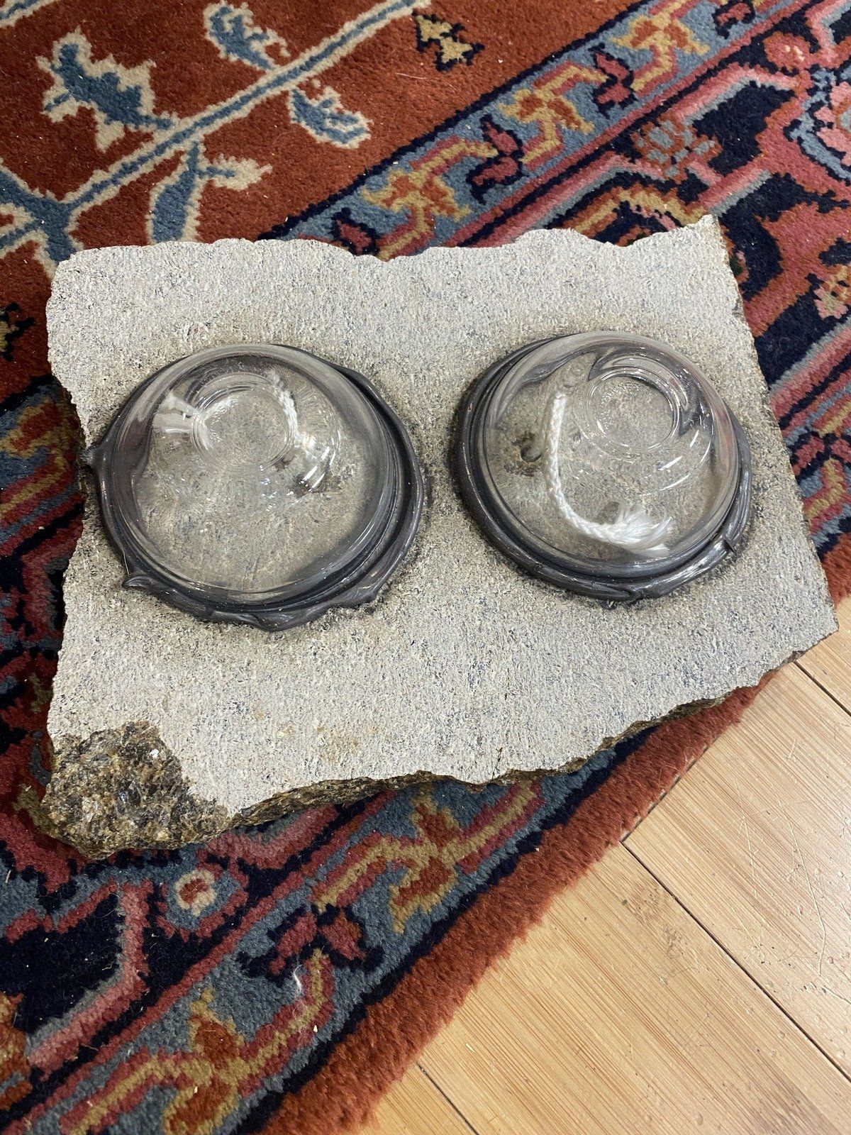 Natural Edge Granite Floating Oil Lantern 3