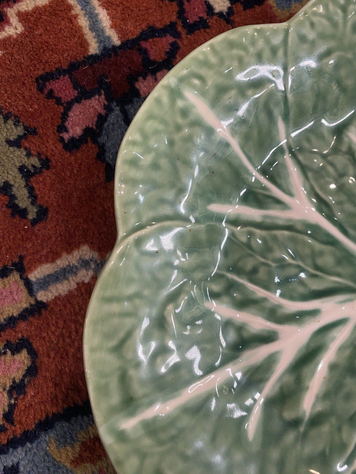 Bordallo Pinheiro Portugal Majolica Cabbage Leaf 9 Plate 7