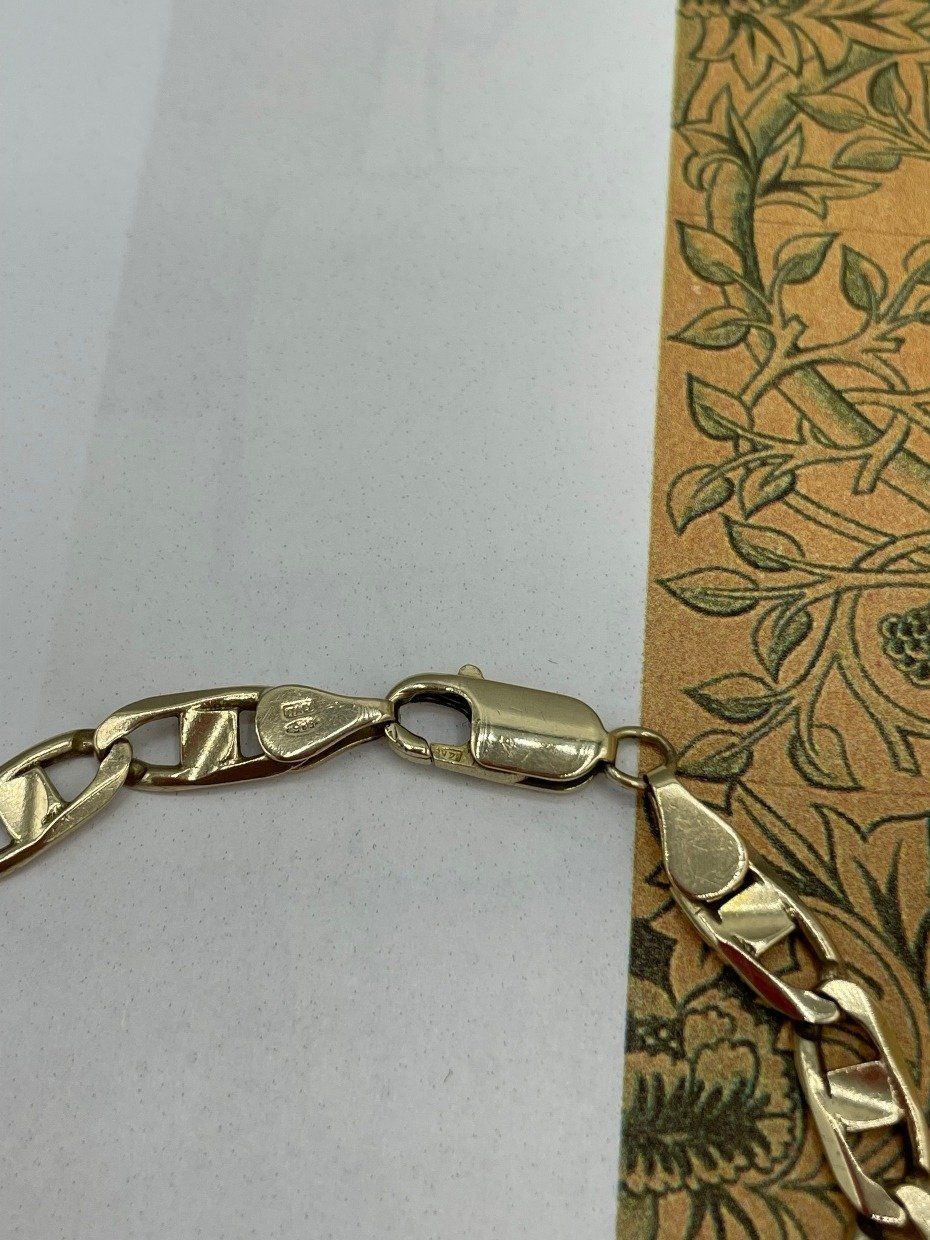 14k Gold Gucci Chain Link Men's Bracelet 3