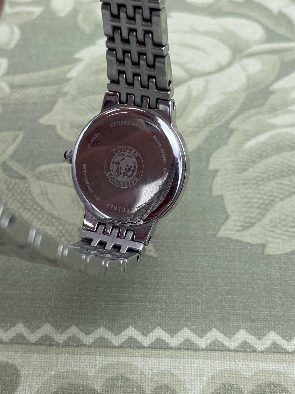 Vintage Citizens Eco Drive Stainless Steel + Black Dial Ladies Wrist Watch No. 770133 6