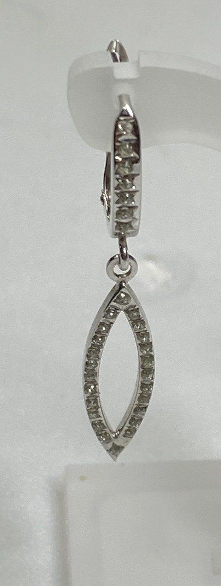 14k White Gold Dangle Earrings 2