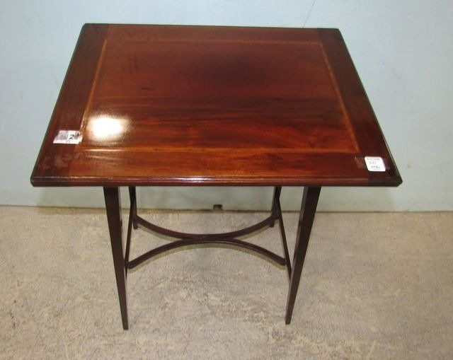 Small English Inlaid Top Game Table 2
