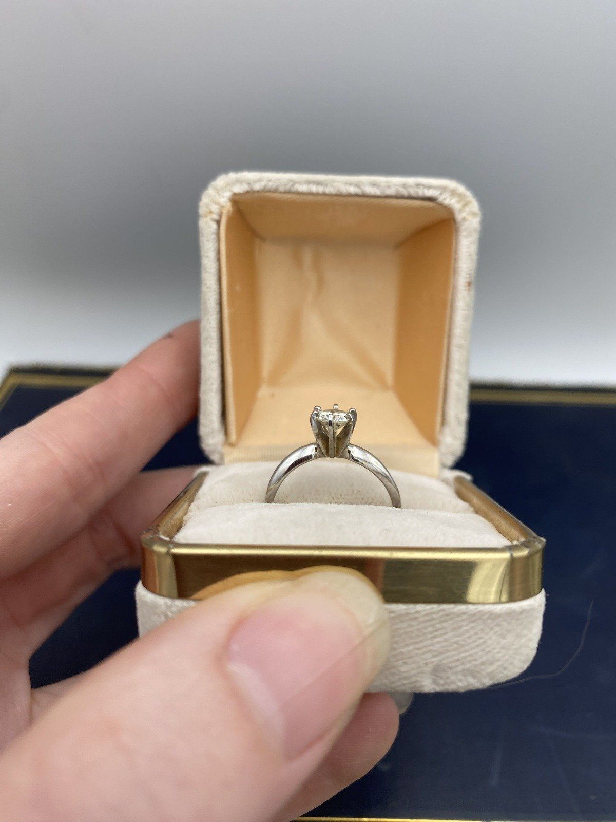 Vintage 14k White Gold Traditional Solitaire .50ct Round Cut Diamond Engagement Ring #2025 5