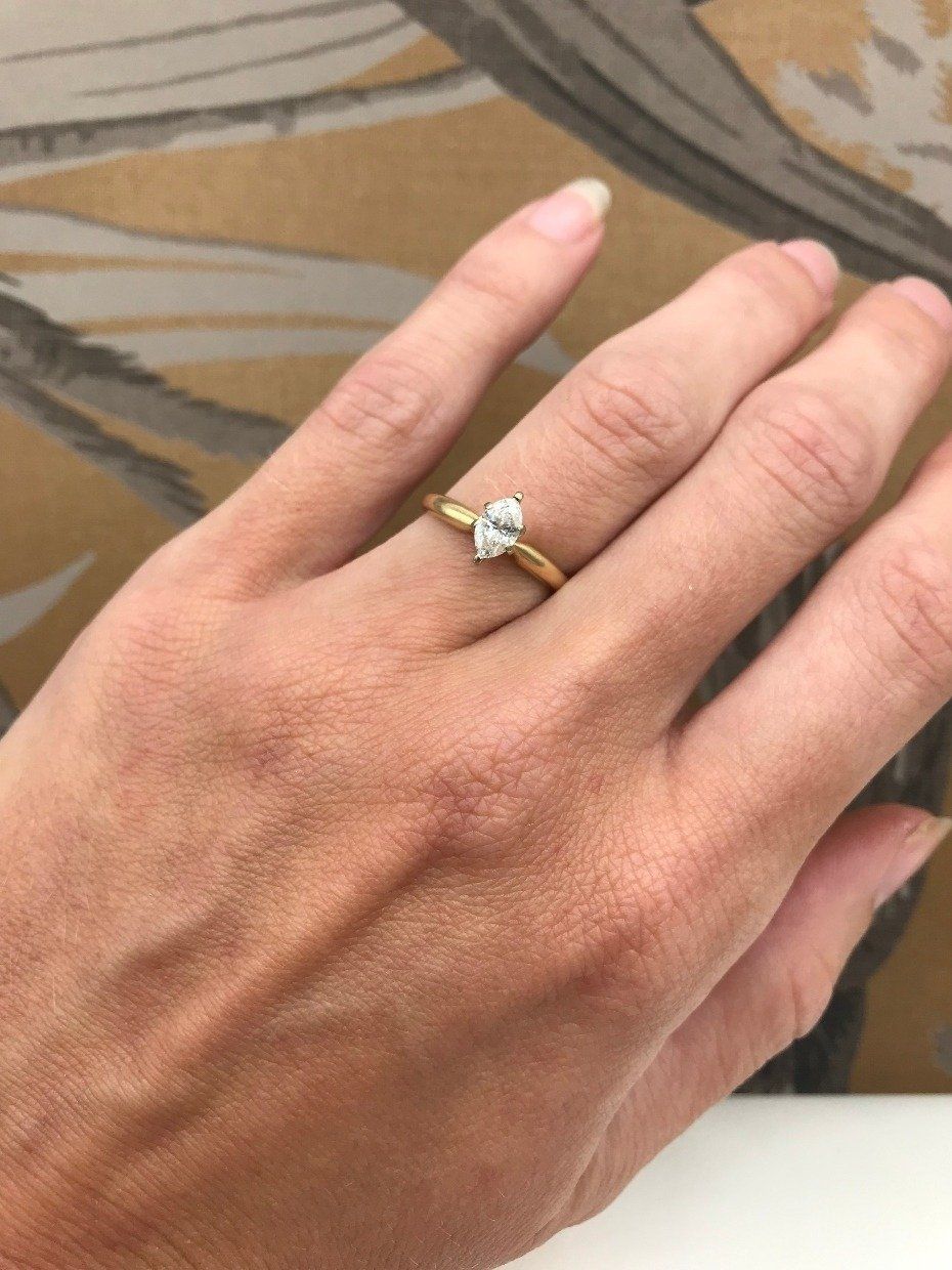 14k Gold .5ct Marquise Diamond Engagement Ring 6
