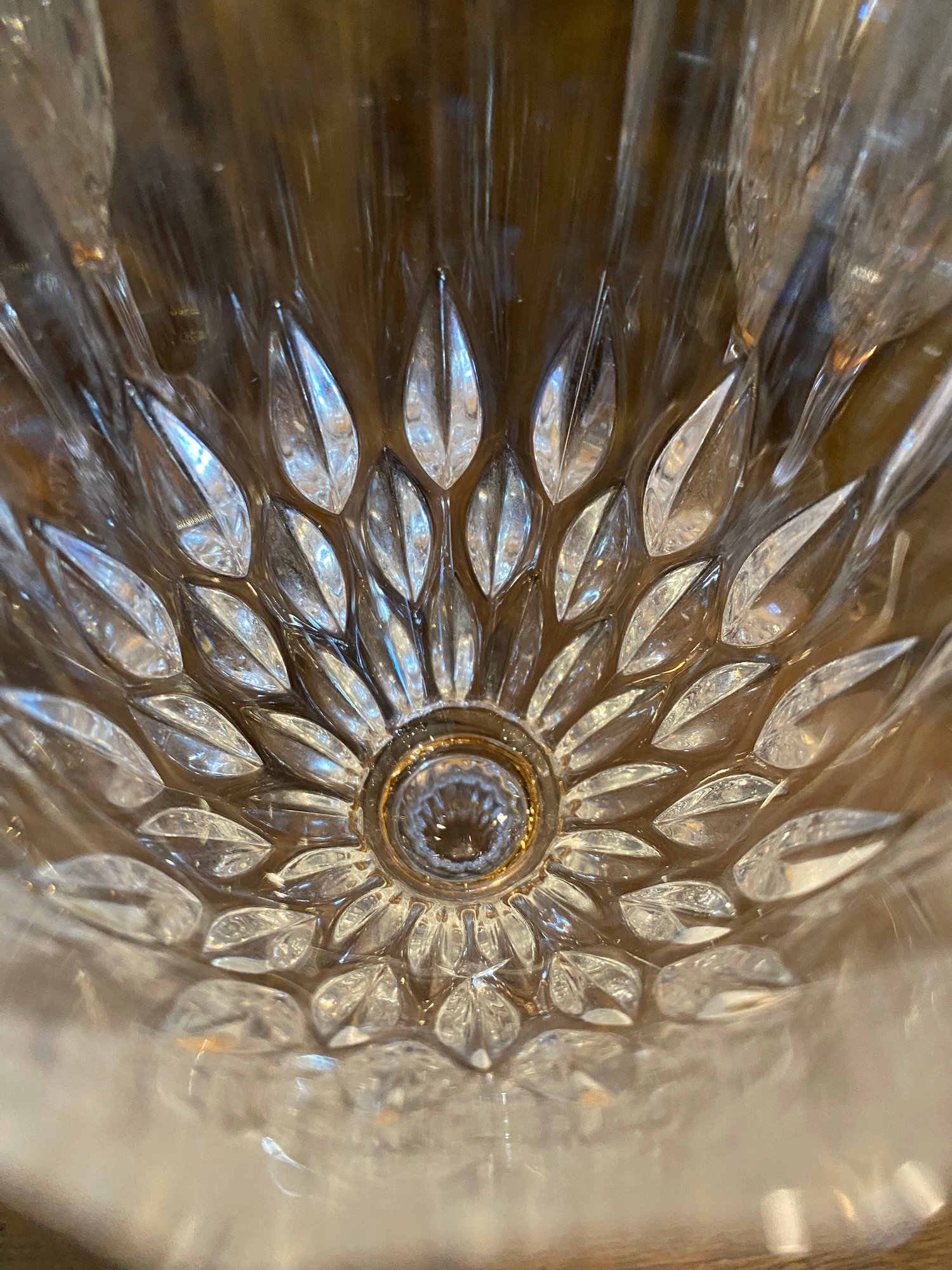 Set of 4 French D'Arques-Durand Gold Wafer Stem Water Glasses 5